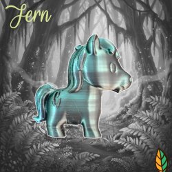 FERN - m�rkegr�n og sort med solid jordforbindelse