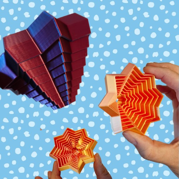 Fidget Stjerne - 3D printet 