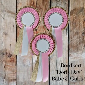 Doris Day Bordkort i Babe og Guld glimmer