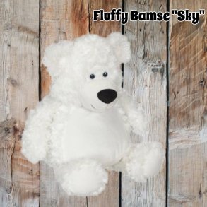 Bjrn med plys pels - Hvid